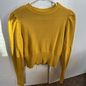 Design lab mustard cropped sweater XS